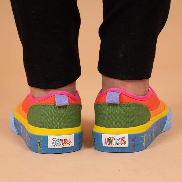 Adidas Nizza Love Unites Rainbow Slip On Shoes - Picture 11 of 12